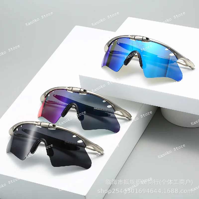 

Новые европейские поляризационные солнцезащитные очки для занятий спортом на открытом воздухе для мужчин и женщин, спортивные солнцезащитные очки для горного велоспорта, 8-2, серебро