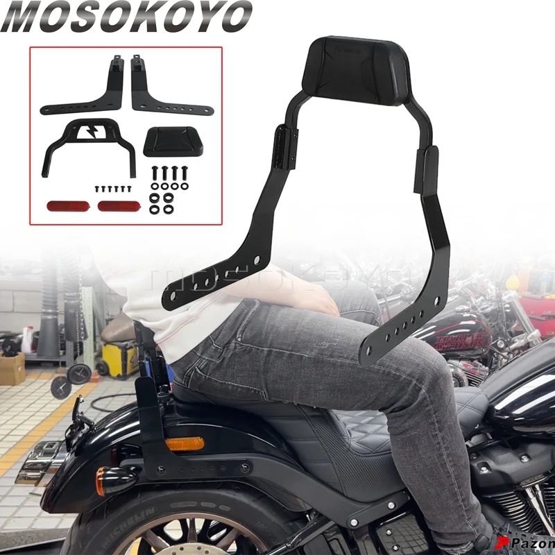 Motorcycle Passenger Rear Backrest Pad Detachable Sissy Bar For Harley Low Rider Softail FXLR FXLRS Accessories Parts 2018-2025 - Image 2