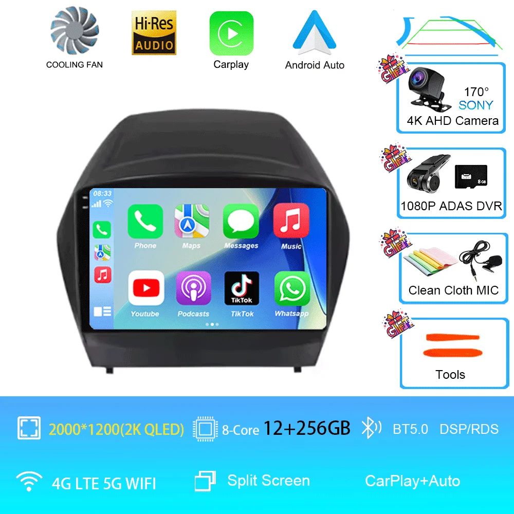 Voor HYUNDAI TUCSON IX35 2012 2013 2014 2015 8-core 4G WIFI Android 16 Auto Multimedia Stereo Auto DVD Speler Navigatie GPS Radio