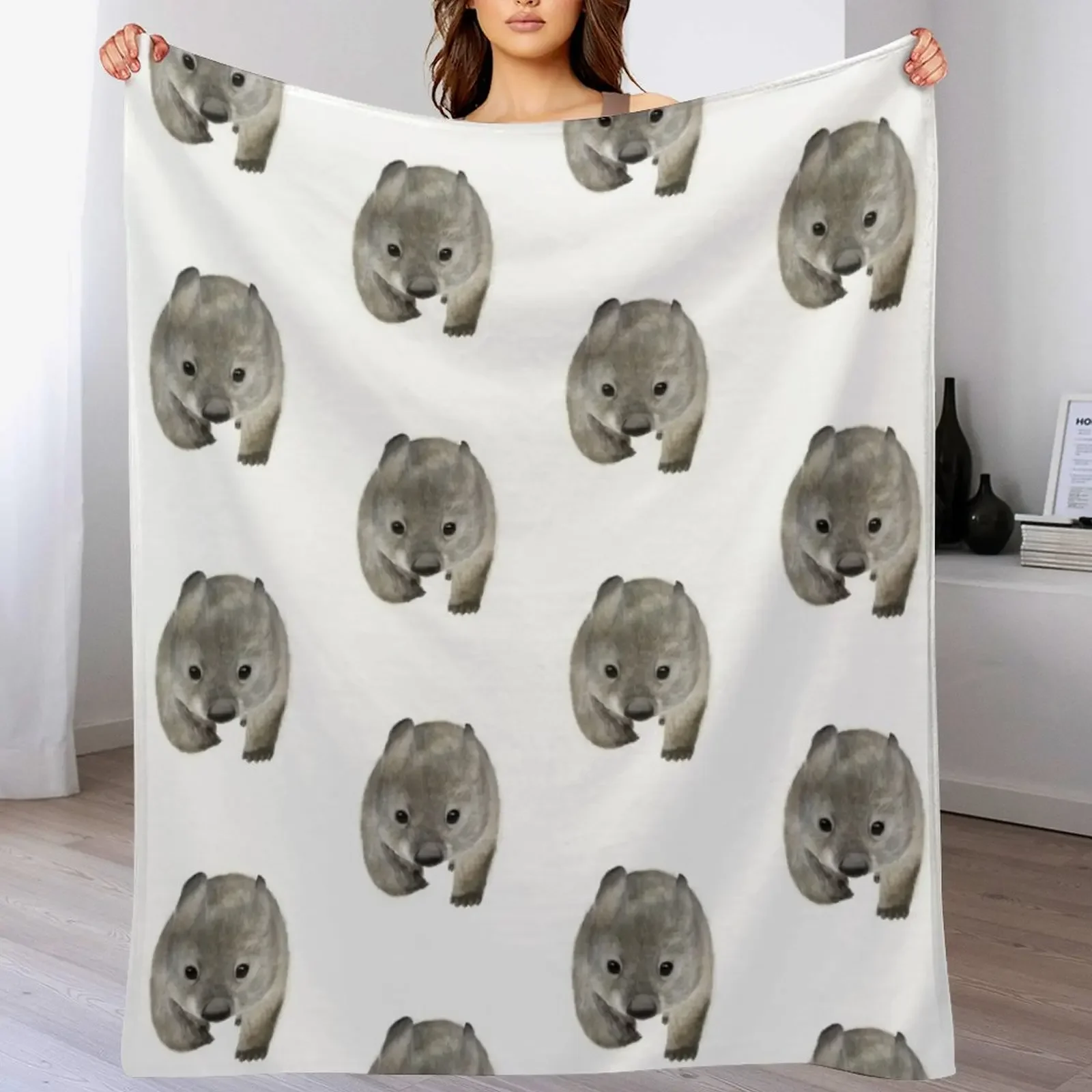 Cuddles the wombat Throw Blanket Blankets Sofas Of Decoration for babies Blankets