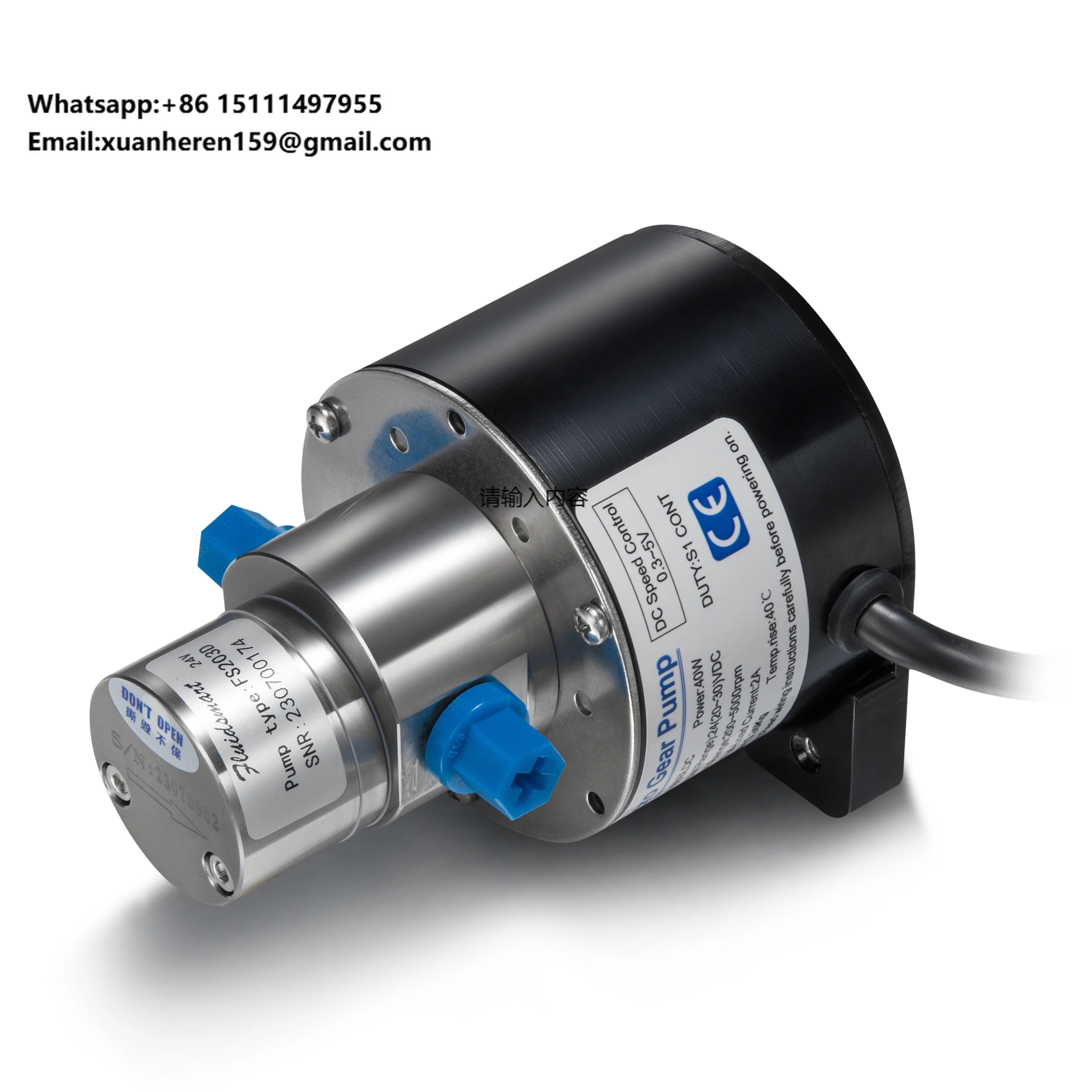 

Fluidsmart Anti-corrosion Miniature Small Sampling Water Pump 24v Dc Chemica PEEK Gear Magnetic Drive Micro Gear Pump