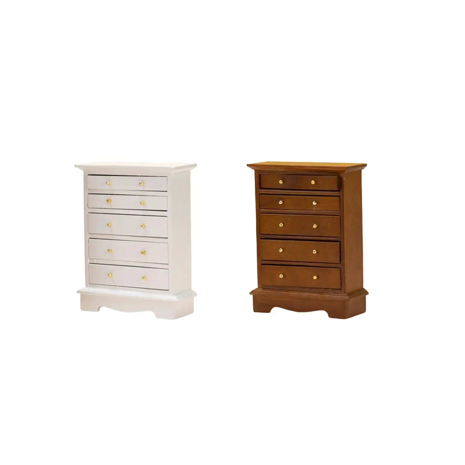 

1/12 Scale Dollhouse Vertical Storage Cabinet Wood Furniture Ornaments