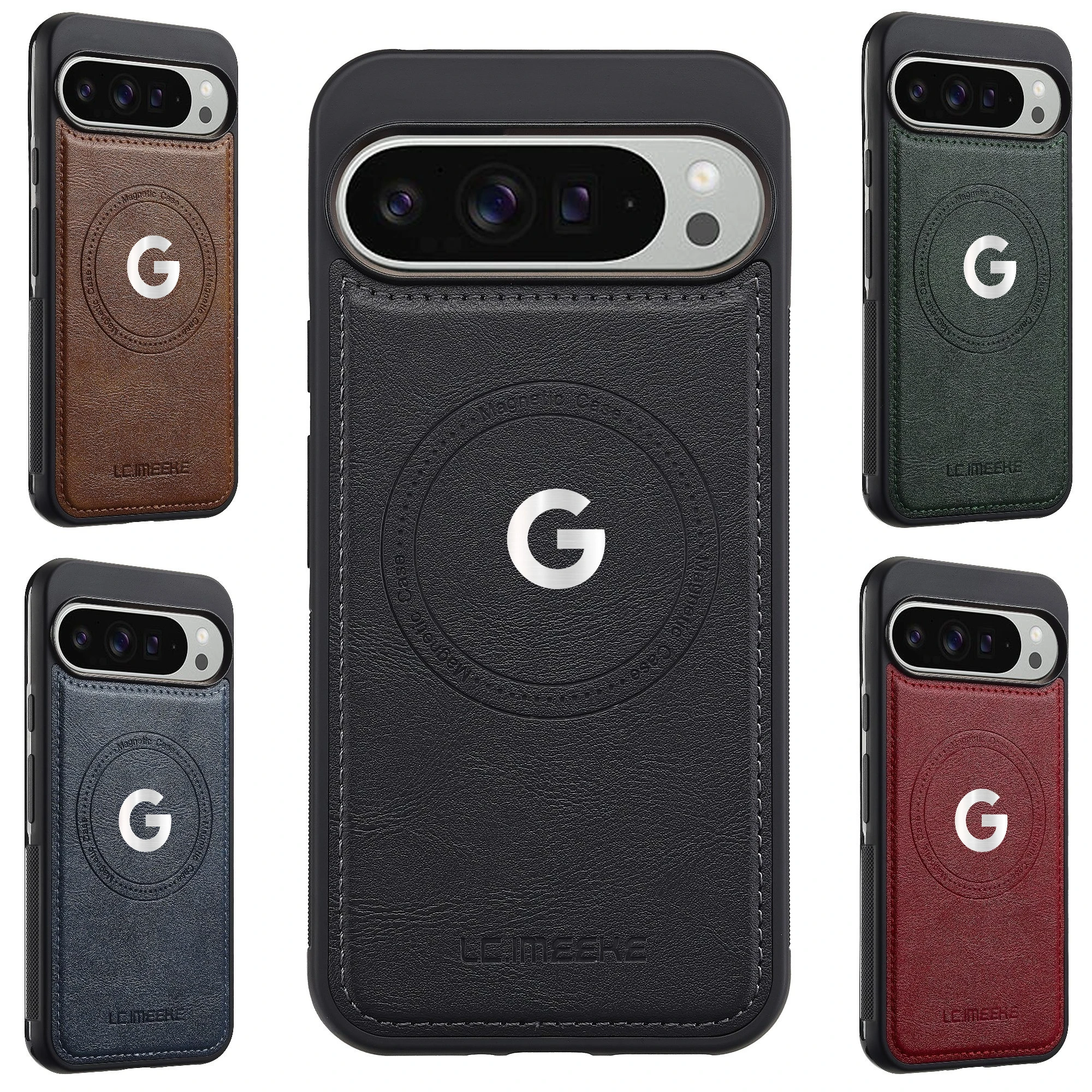 

Business Sle Retro for Magsafe Case for Google Pixel 10 9 Pro XL 9A Wireless Charging Car Magnetic Shockproof TPU Protect Cover