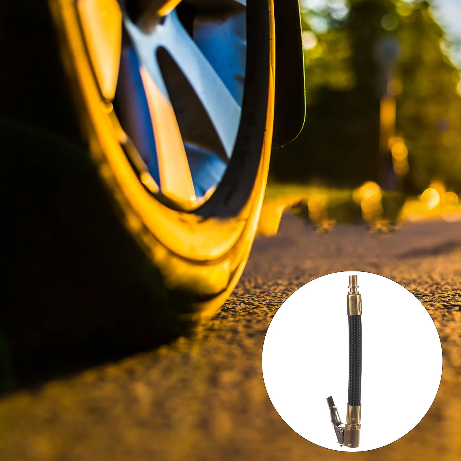 

Tire Valve Connect Pipe Air Pump Hose Adapter Extended Reach Quick Inflation Durable Copper Tire Inflator Hose