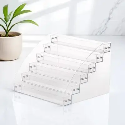 

Multi Layer Lipstick Storage Rack for Nail Polish Organizer Essential Oils Holder Desktop Display Stand Compact Sturdy Acrylic