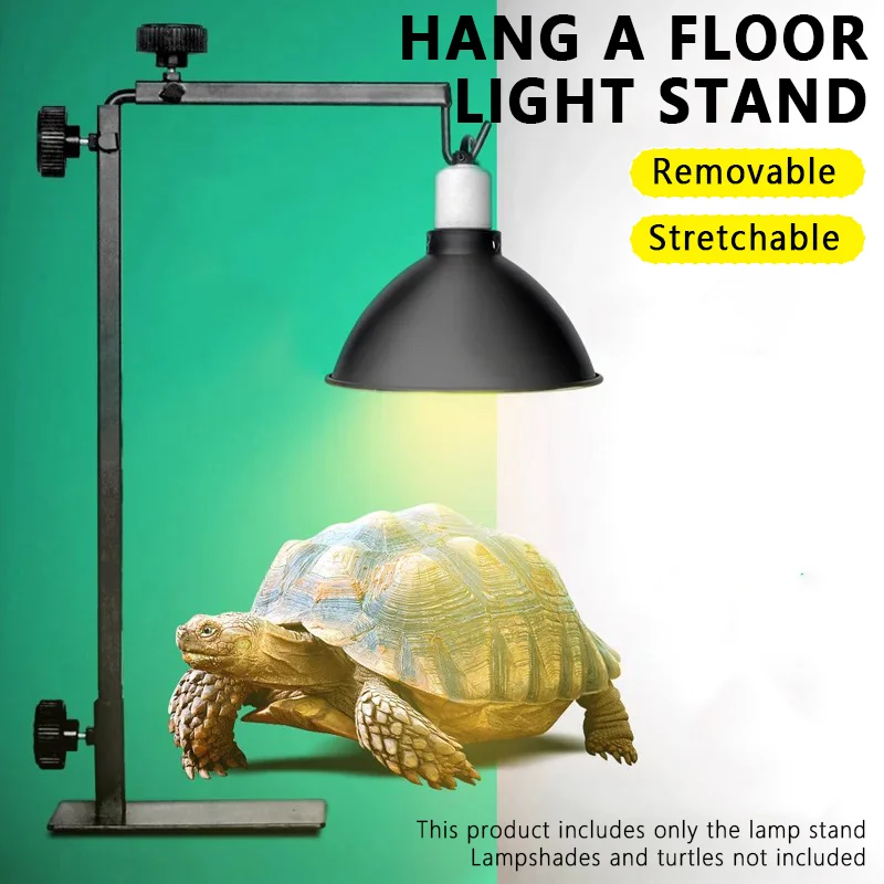 

New Reptile Lamp Stand Heating Lamp Holder Adjustable Telescopic Metal Floor Lamp Turtle Lizard Snake Basking Lamp