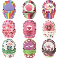 100Pcs/pack Cake Muffin Cupcake Paper Cups Cake Box Cupcake Liner Kitchen Baking Accessories Cake Mold Decorating Tools