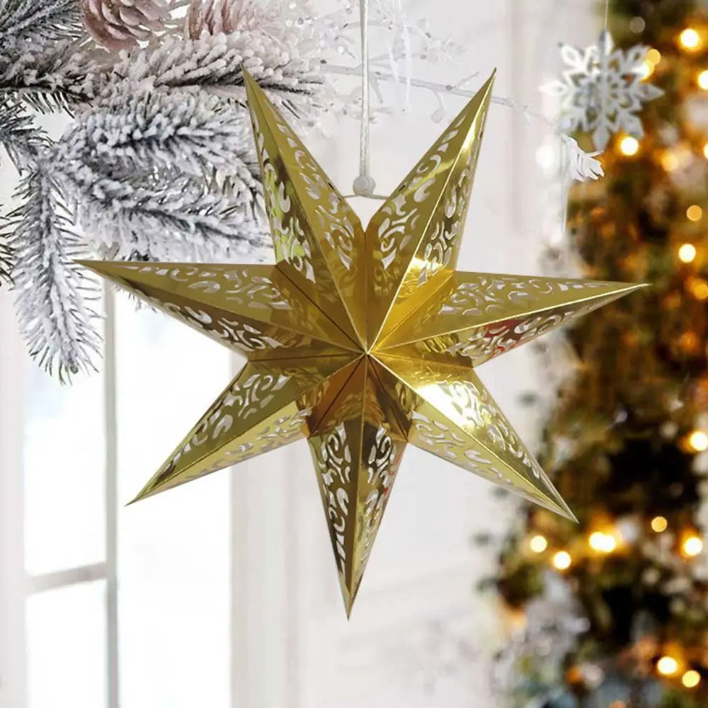 

Party Decor 45cm Stars Lampshade Paper Hollow Out Star Hanging Pendant Creative Large Light Cover Wedding