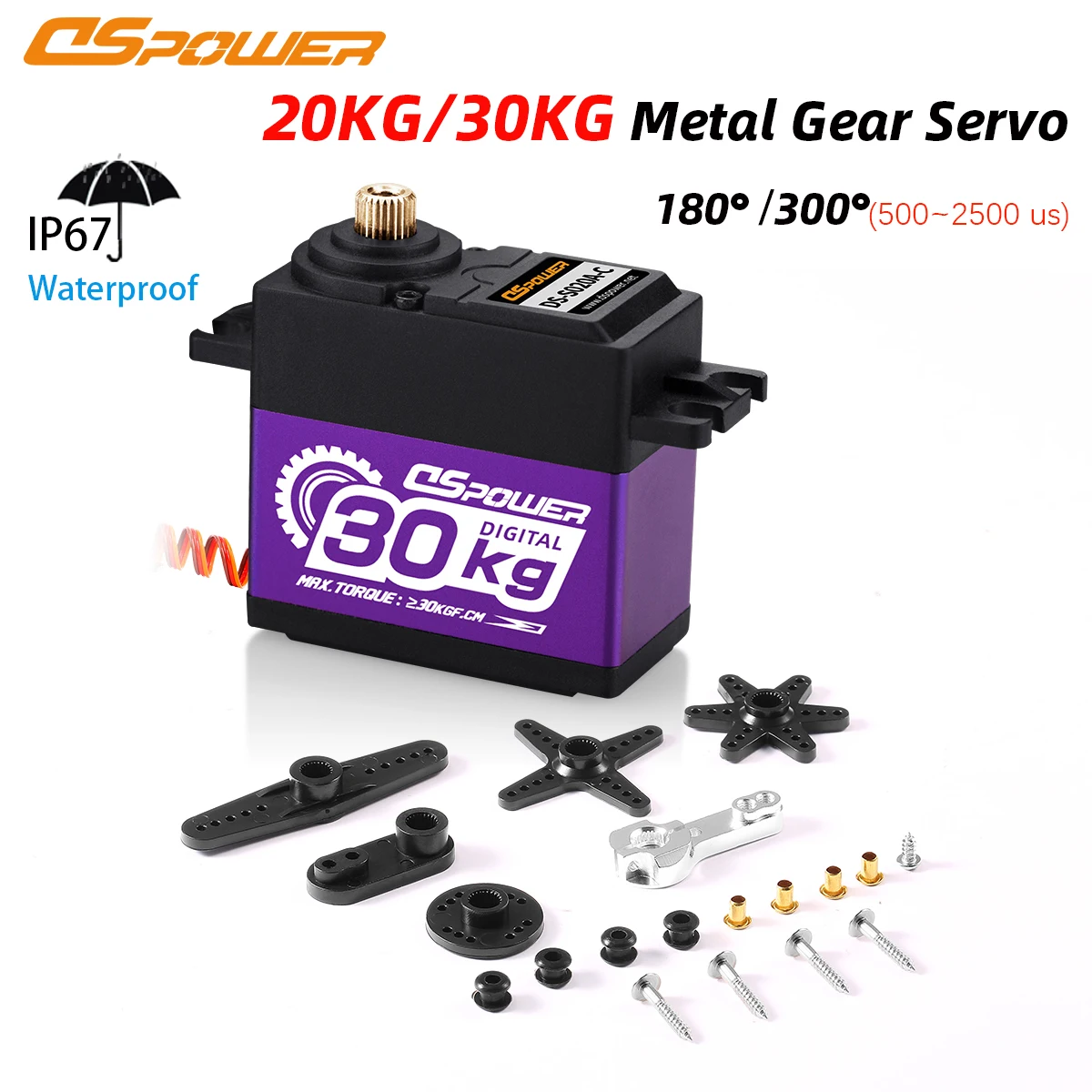 DSpower 20KG 30KG Digital Servo Metal Gear Waterproof Servo for 1/8 1/10 TRX4 TRX6 scx10 arrma mojave 104001 slash maxx RC Car P