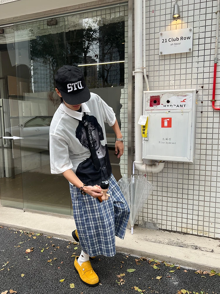 

Trendy Summer Thin Color Blo Cheered Casual Men's Loose Fit Embroidered Straight Leg Wide Leg orts Breathable Comfortable
