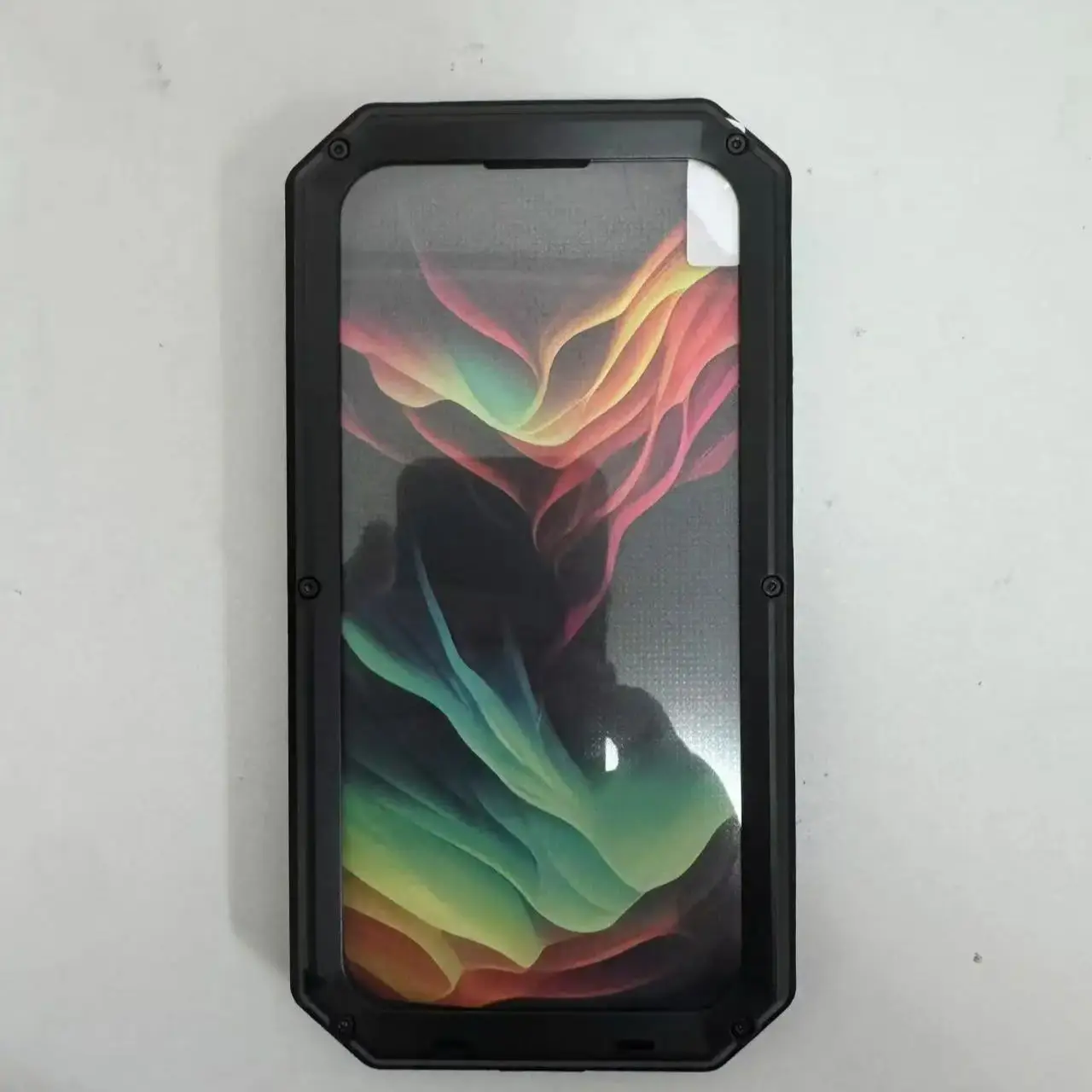 

R-just Shockproof Metal Case For Iphone 17 16 15 14 Pro Max Plus With Stand Built-in Camera Screen Protector Cover Funda Coque