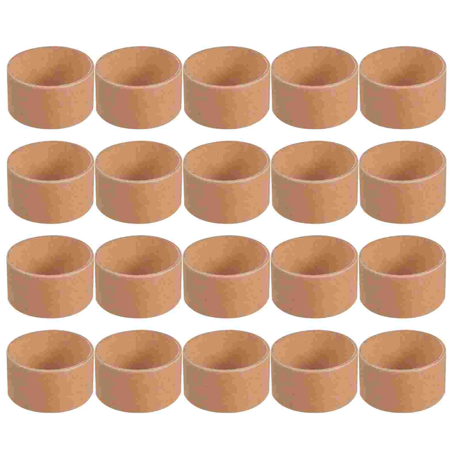 Rouleaux de tubes artisanaux en papier pour enfants, tubes en carton faits à la main, peinture, bricolage, marron, rond, 20 pièces