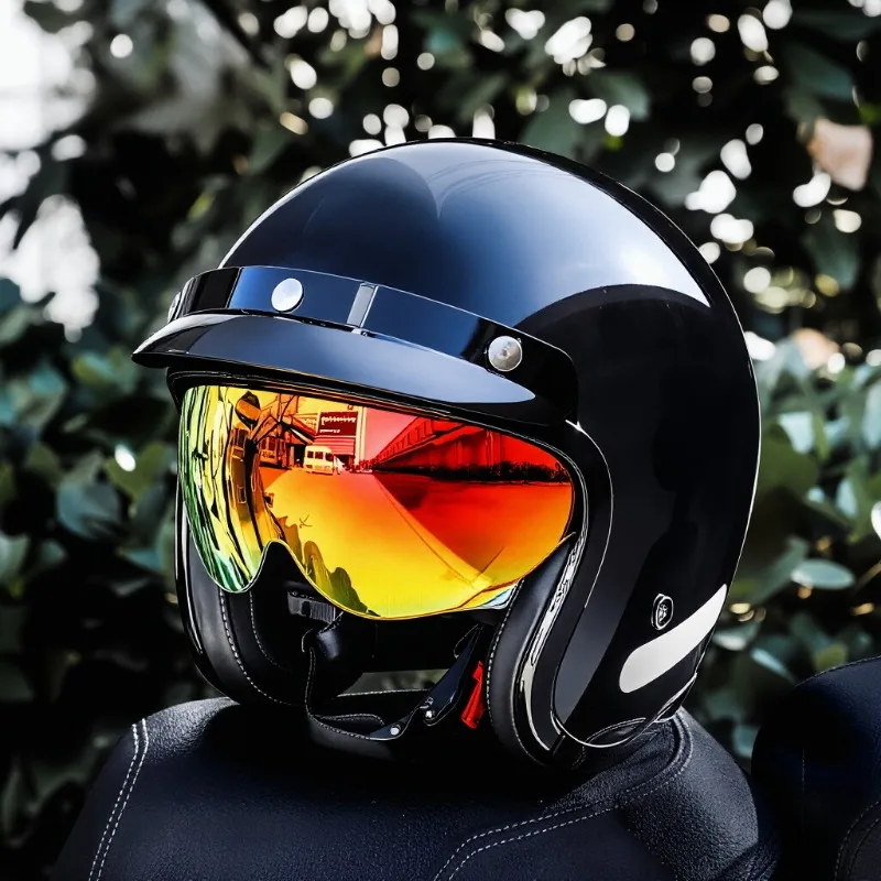 American Retro LS2 OF599 DOT CE 3/4 Open-Face Motorcycle Helmet Summer Breathable Cruise Scooter Unisex Casco Moto Protective