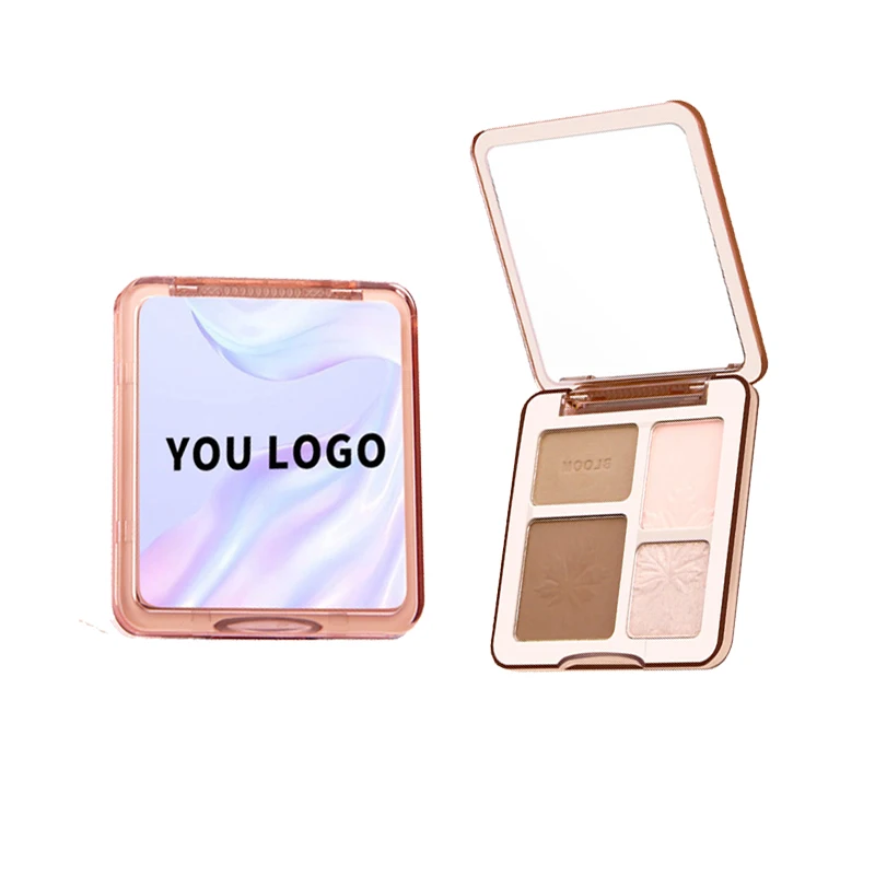 Private Label Contour Concealer Blush Palette DIY Custom Logo Highlighter Contouring Palette Brighten Three-dimensional Makeup