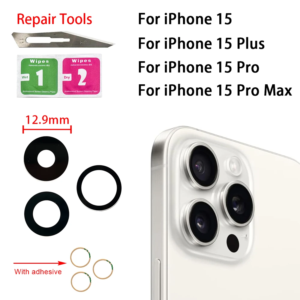 Rear Back Camera Glass Lens For iphone 15 Pro Max / For IPhone 15 Plus Repair Parts