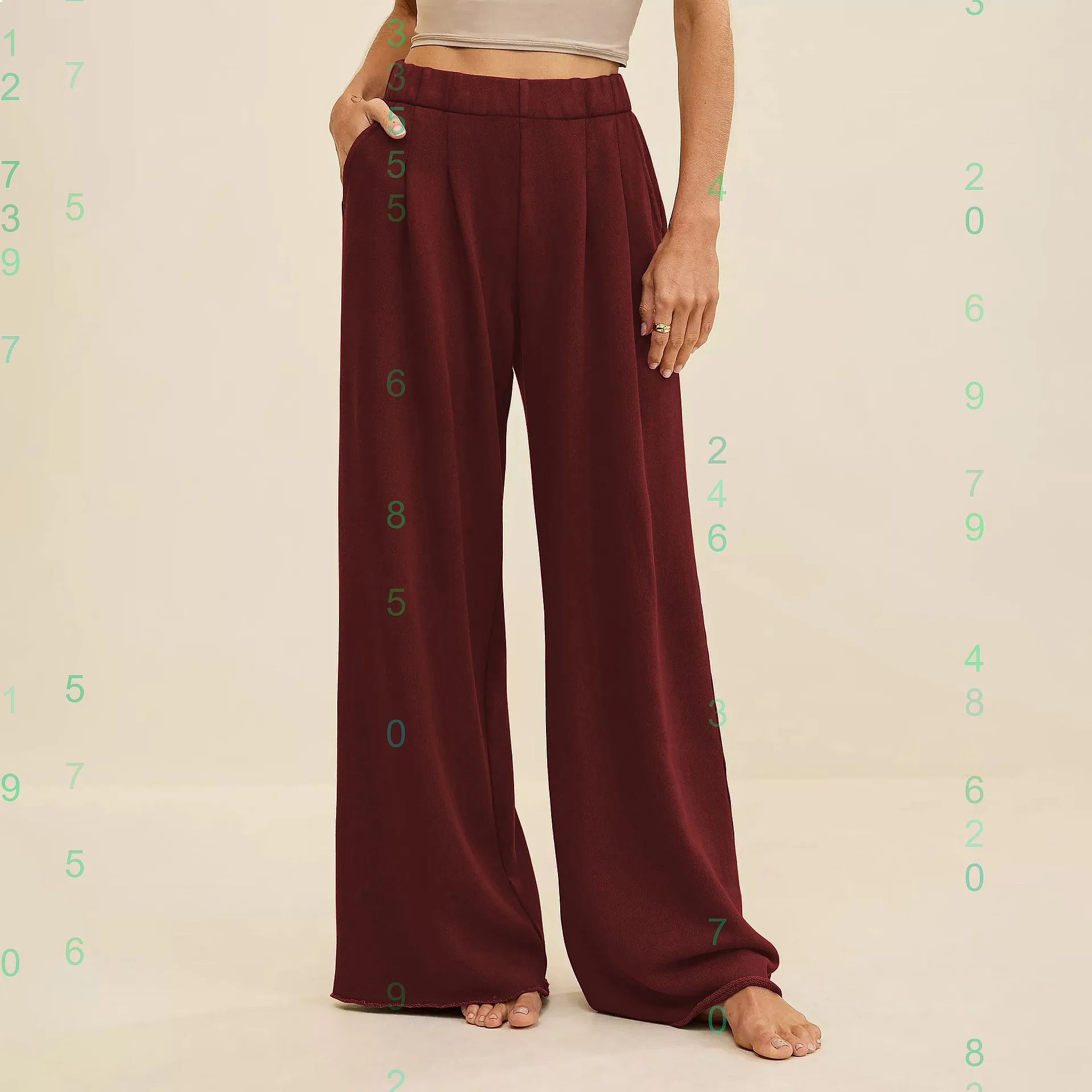 Wide Leg Pant High Waist Drape Spring Summer Loose Straight Pants Women Trousers