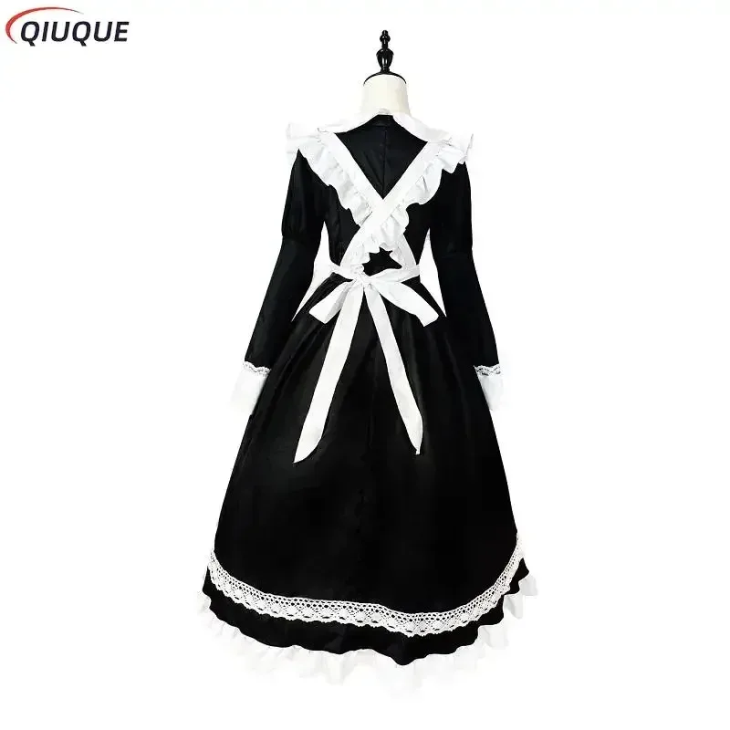 

Women Maid Outfit Black and White Apron Dress Lolita Dresses Men Cafe Costume Cosplay Costume Maid Mucama S-5XL
