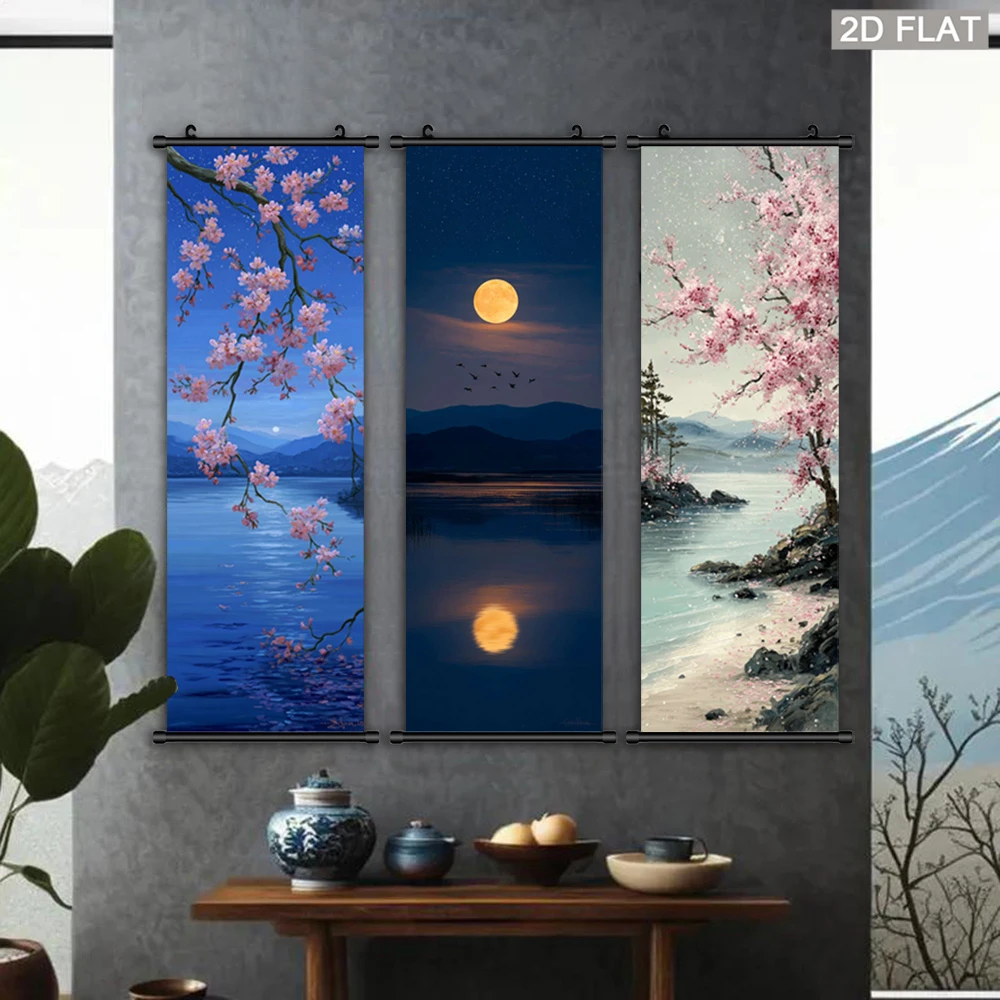 Moonlight Cherry Blossom Tapes - Wall Scroll Tapestry recension och pris