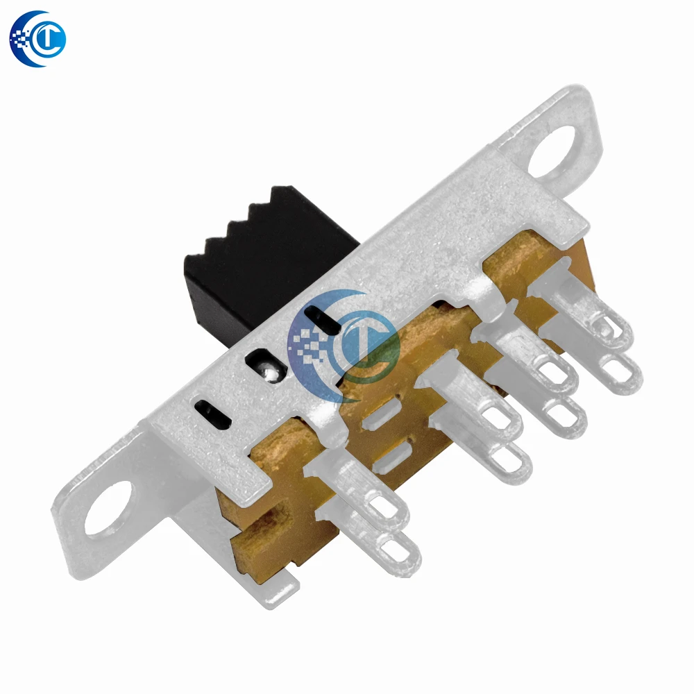10Pcs SS23E04 Double Toggle Switch 8 Pins 3 files 2P3T DP3T Handle high 5mm small slide switch