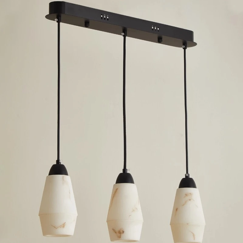 Spanish Three Headed Imitation Marble Pendant Light Hotel Homestay Kitchen Table Hanglamps Creative Designer Artistic Decorative