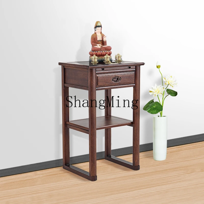 

ZYY new Chinese style table solid wood household Buddhist niche stand cabinet Bodhisattva God of Wealth Guanyin Gongtai