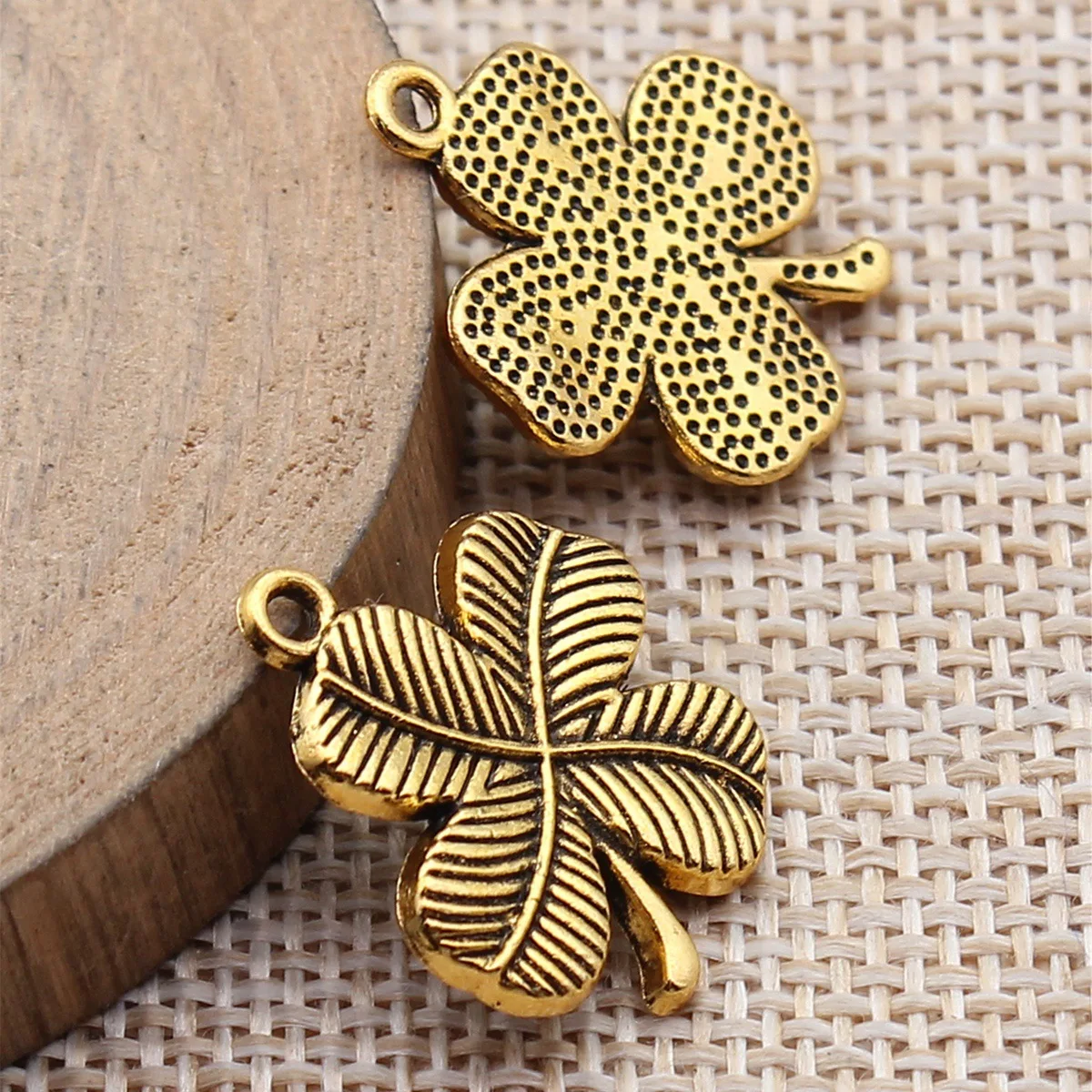 20pcs 20x18mm(0.79x0.71inch) 3 Colors Four Leaf Clover Charms For DIY Making Jewelry