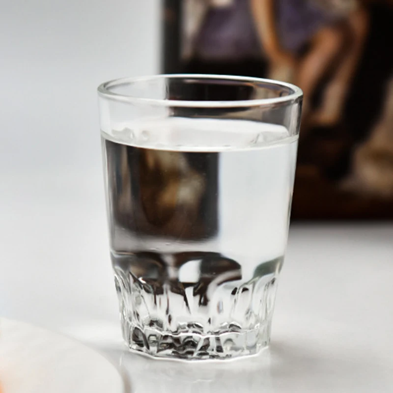 Tazza da tè in vetro da 90ml tazze di piccola capacità bicchiere da Soda Lime bicchiere da acqua trasparente tazza da vino semplice birra per uso