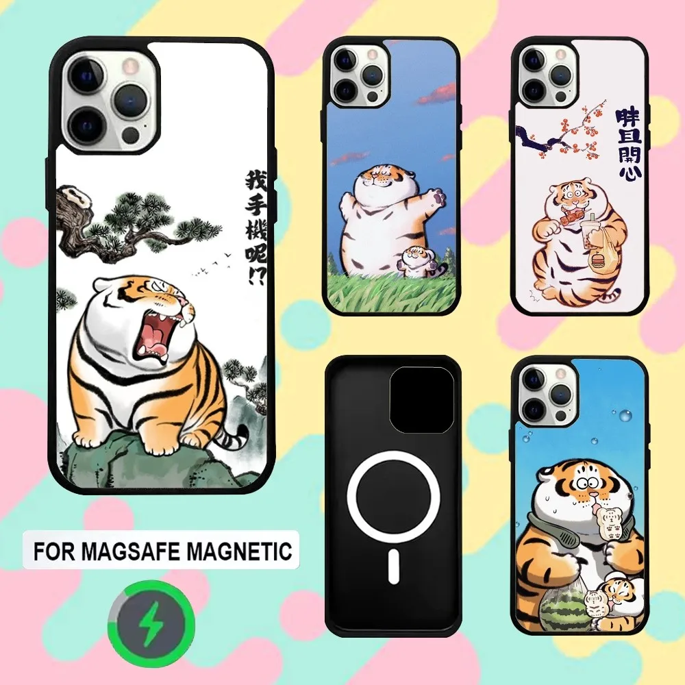 

Cartoon F-Fat T-Tiger Phone Case For iPhone 16e,16,15,14,13,12,11,Plus,Pro,Max,Mini Magsafe Magnetic Wireless Charging
