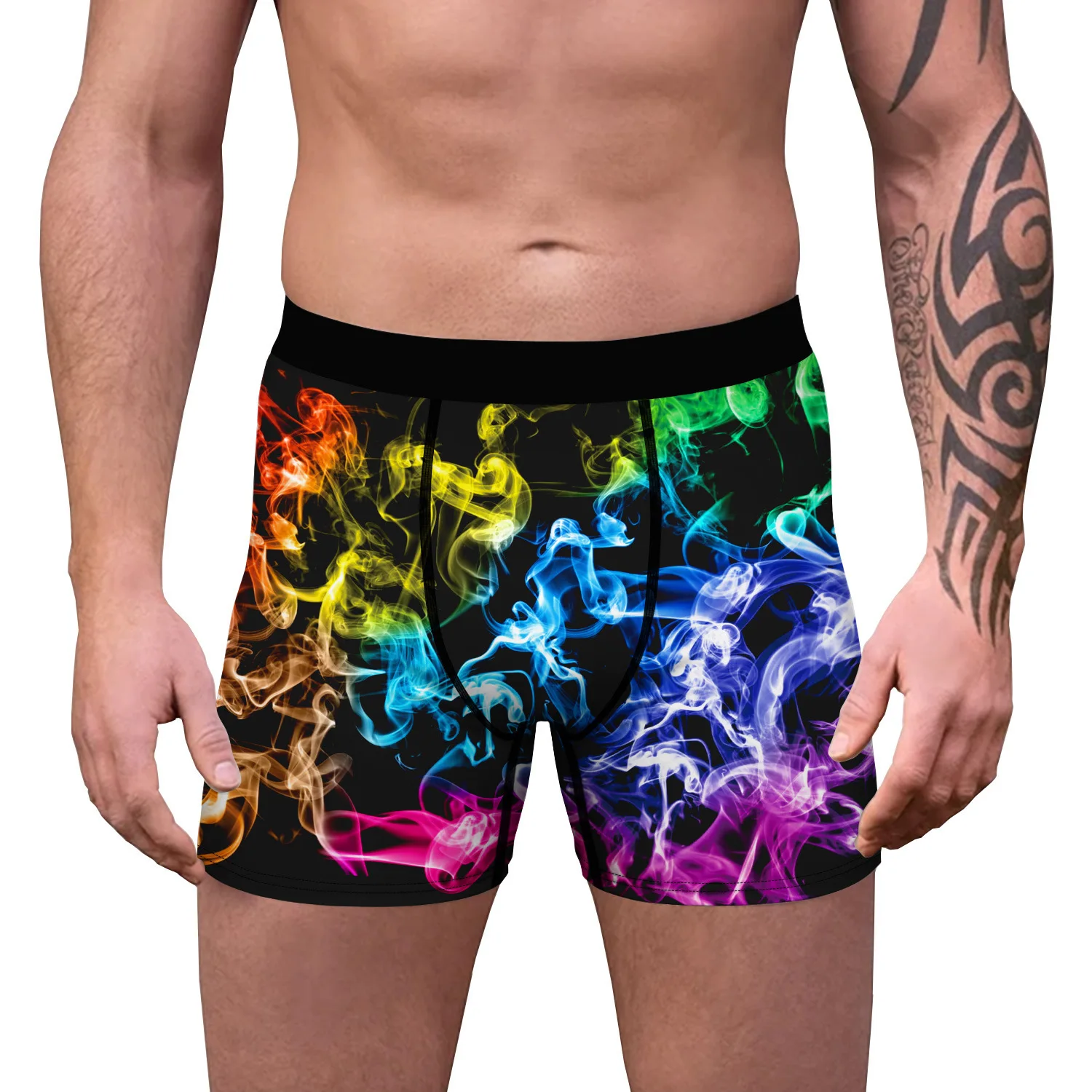 New 3D Digital Wolf Printed Sexy Men\'s Underwear with Comfortable, Breathable, and Elastic Stretch Corners for Foreign Trade