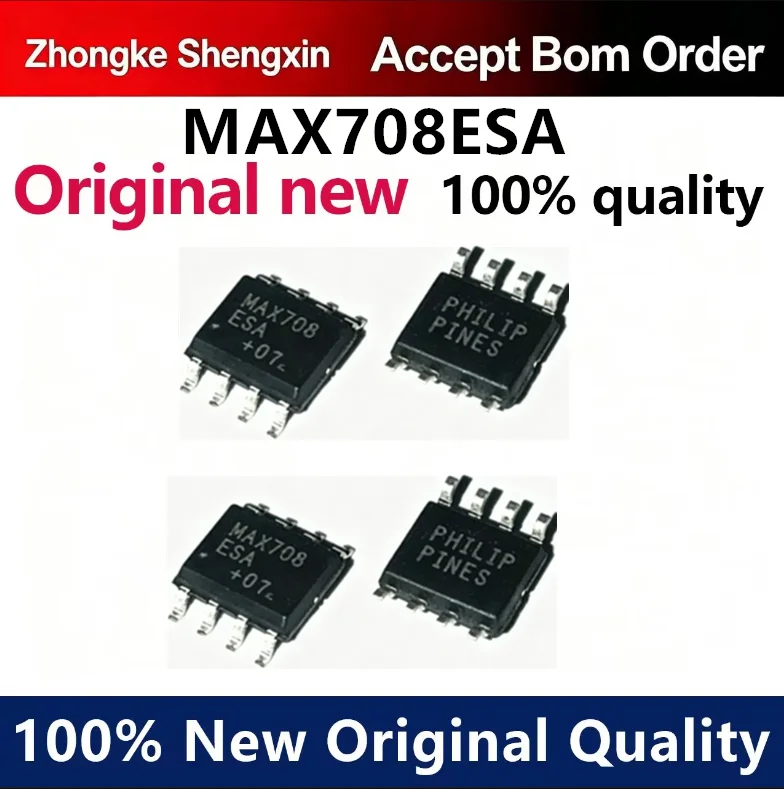（5pcs-10pcs）New original MAX708ESA MAX708 IC MCU monitoring chip SMT SOP8 chip