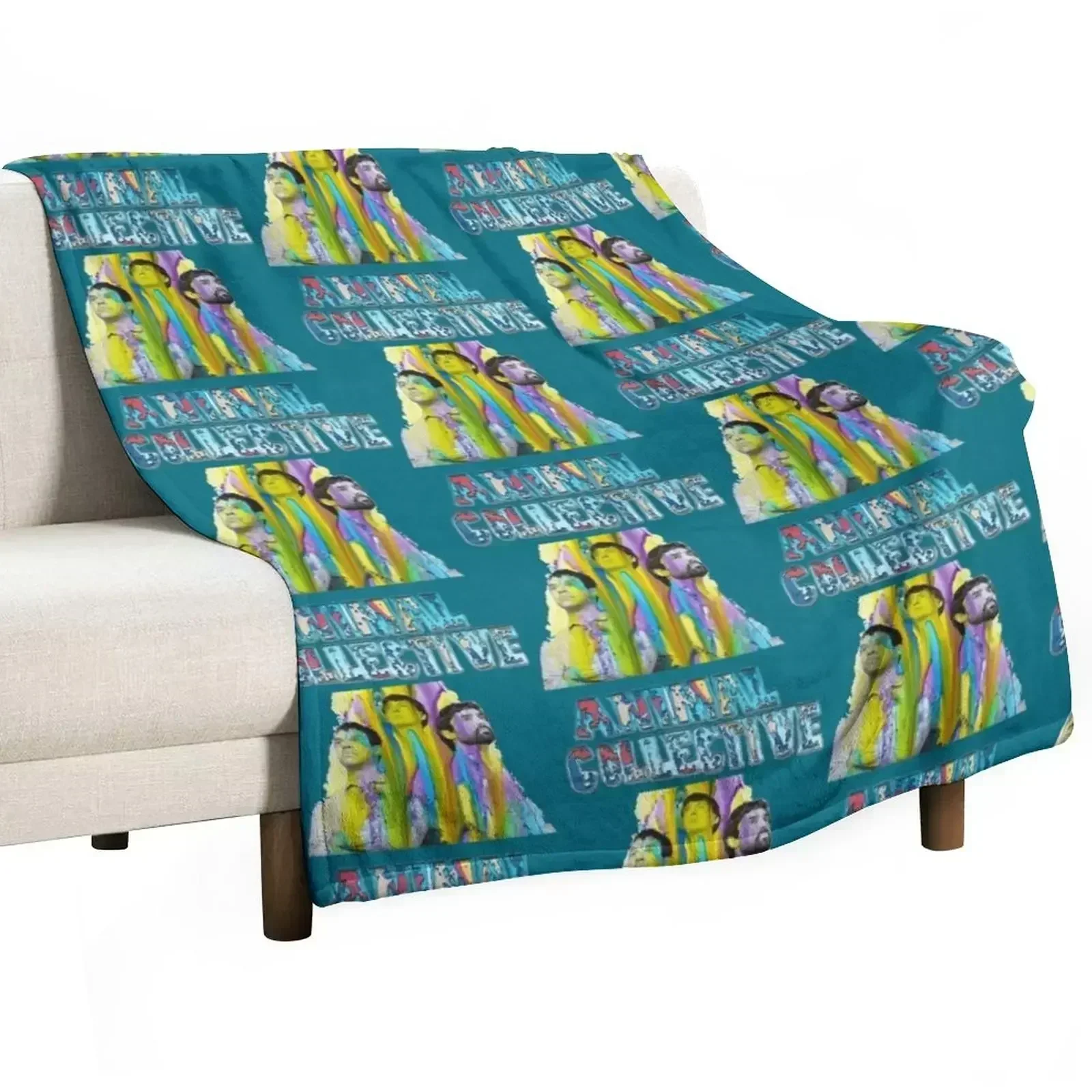 Animal Collective Throw Blanket Cute Plaid Single warm for winter bed plaid halloween Decoratives Blankets