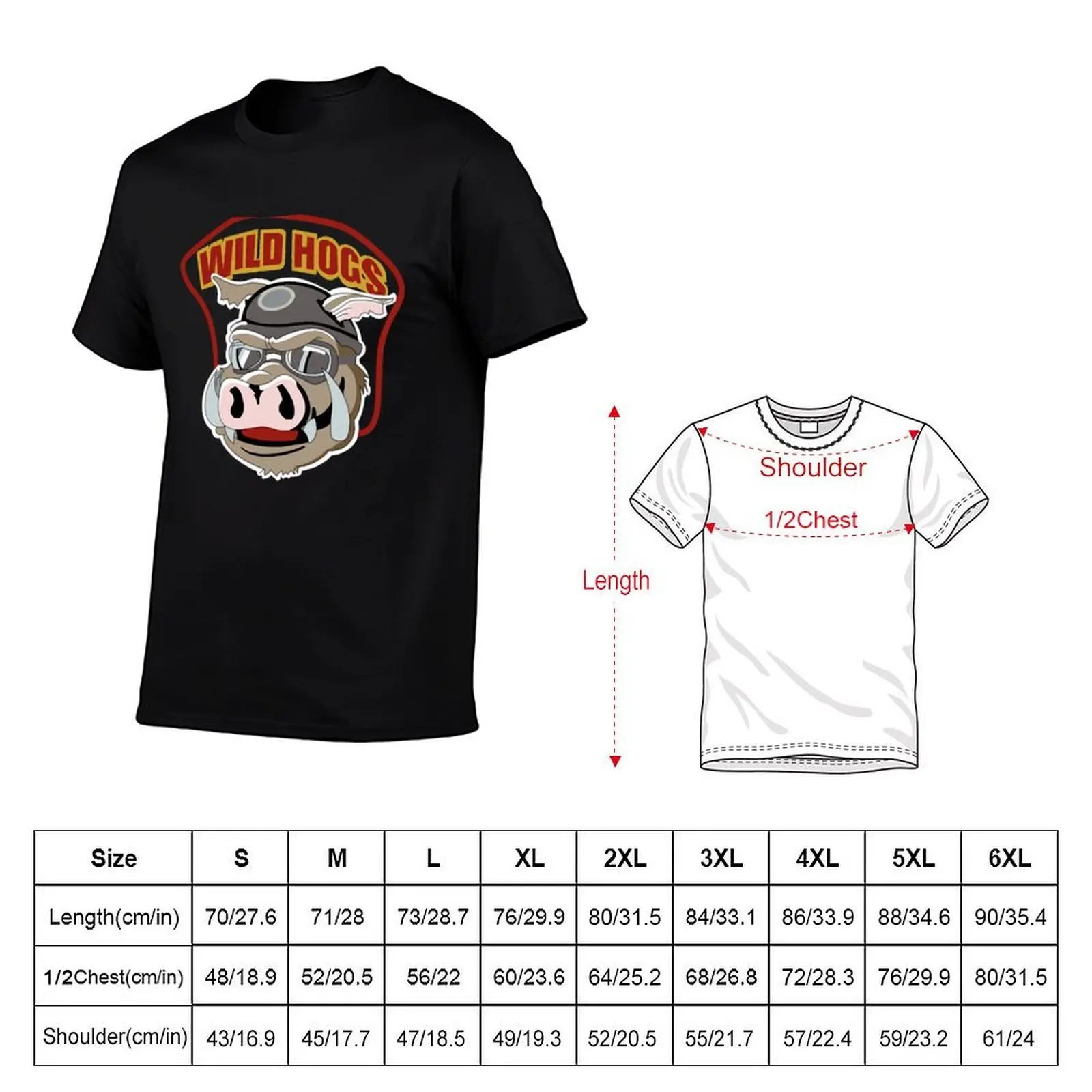 تي شيرت Wild Hogs Logo تي شيرت رجالي جرافيك تي شيرت رجالي عالي الجودة ماركة فاخرة تي شيرت