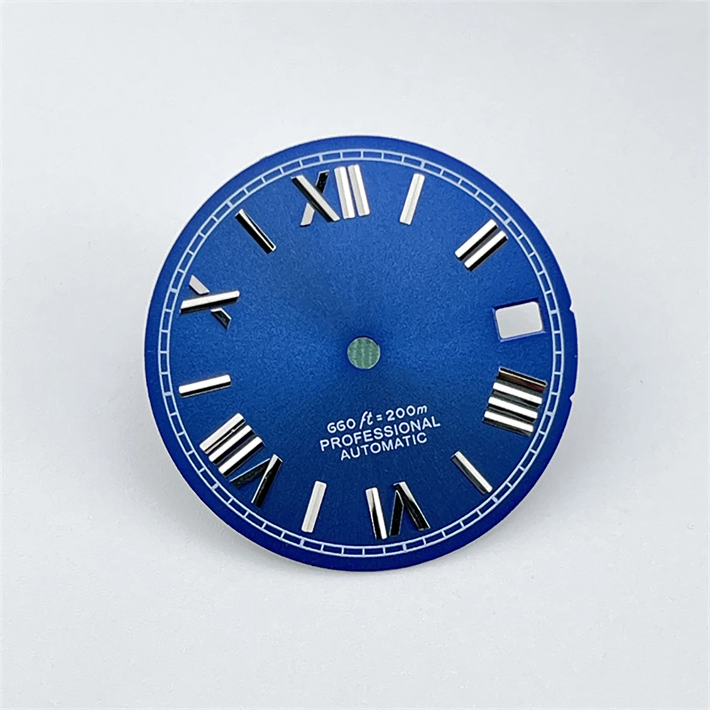 28.5mm NH35 Dial Roman Number Index Single Calendar Solid Color No Luminous Watch Dial for NH35A/4R35 Movement