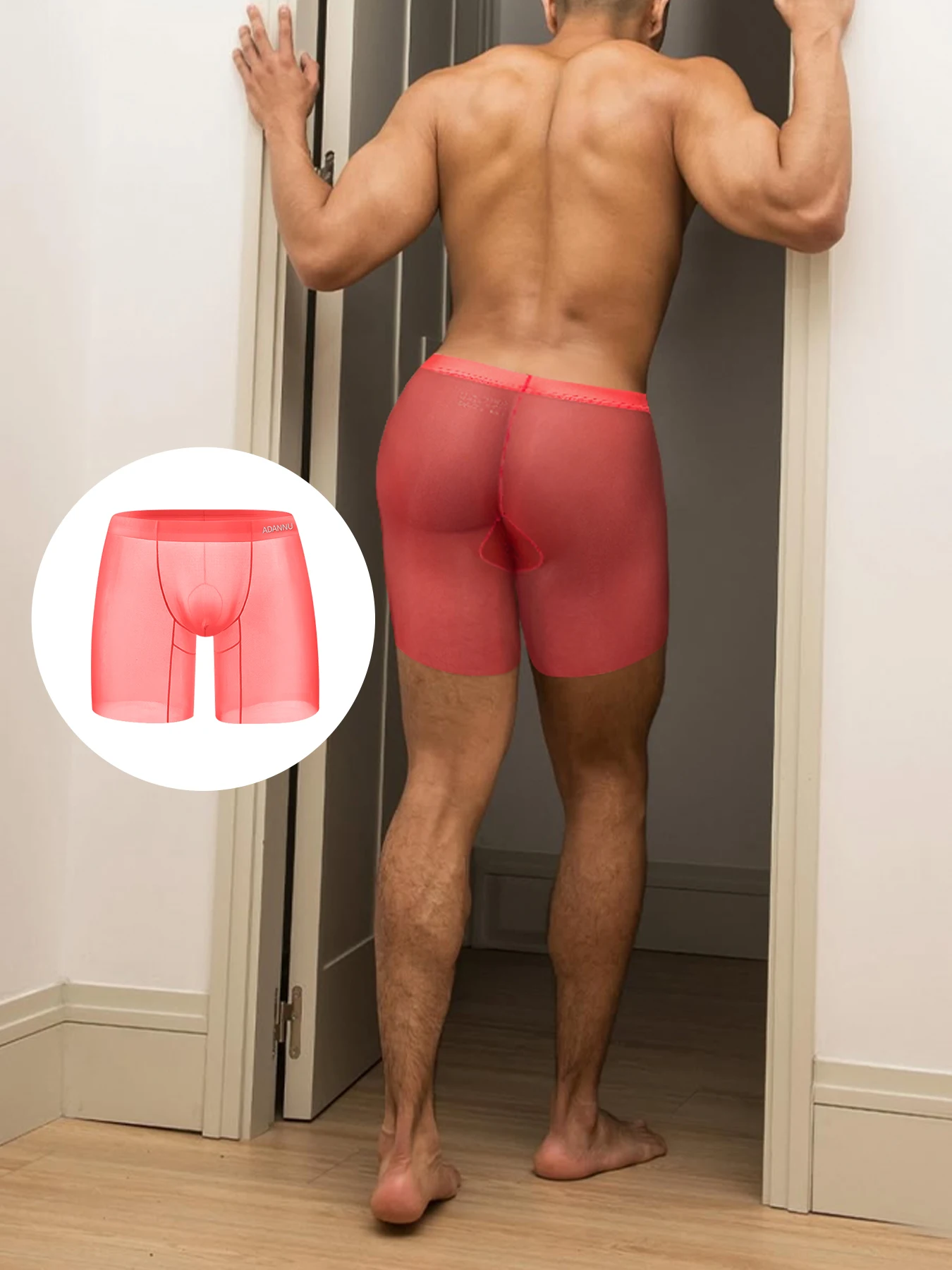 

Summer Transparent Ultra-thin Men's Ice silk Boxer Breathable Quick Dry Underwear For Men Shorts Sexy Seamless Bikini Boxershort