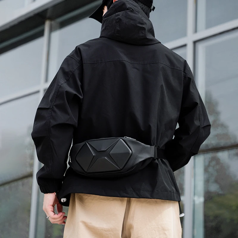 Waterproof Men Chest Bags Fashion Solid Color Ride Waist Packs High Quality Unisex Fanny Pack Travel Storage Crossbody Bag Male