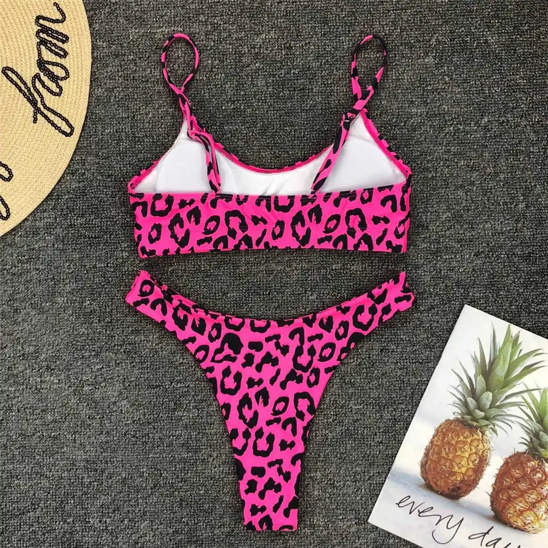 S - XL Sexy Leoparden-Bikini, Damen-Badebekleidung, zweiteiliger Bikini, brasilianischer Badeanzug, Badeanzug, Modell V871SW. – Detail 38
