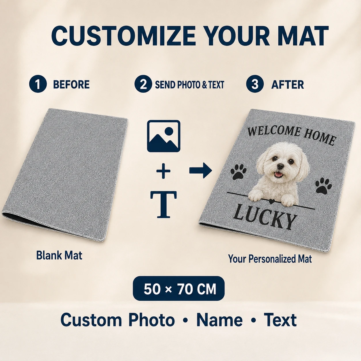 Custom Personalized Doormat Okay Not Okay Absorbent Non Slip Washable Indoor Entrance Rug Housewarming Gift Modern Decor Carpet