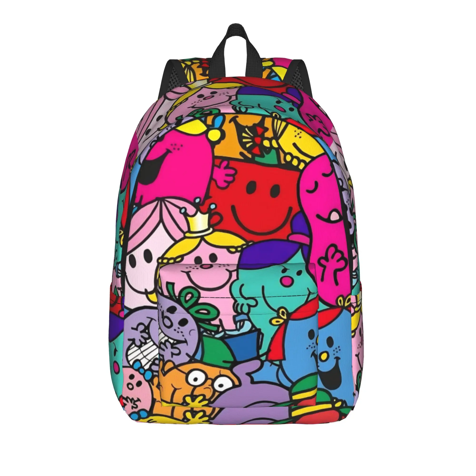 M-Mr M-Men L-Little M-Miss Cartoon Classical Backpack Gift Student Work  Daypack for Men Women Laptop Shoulder Bag