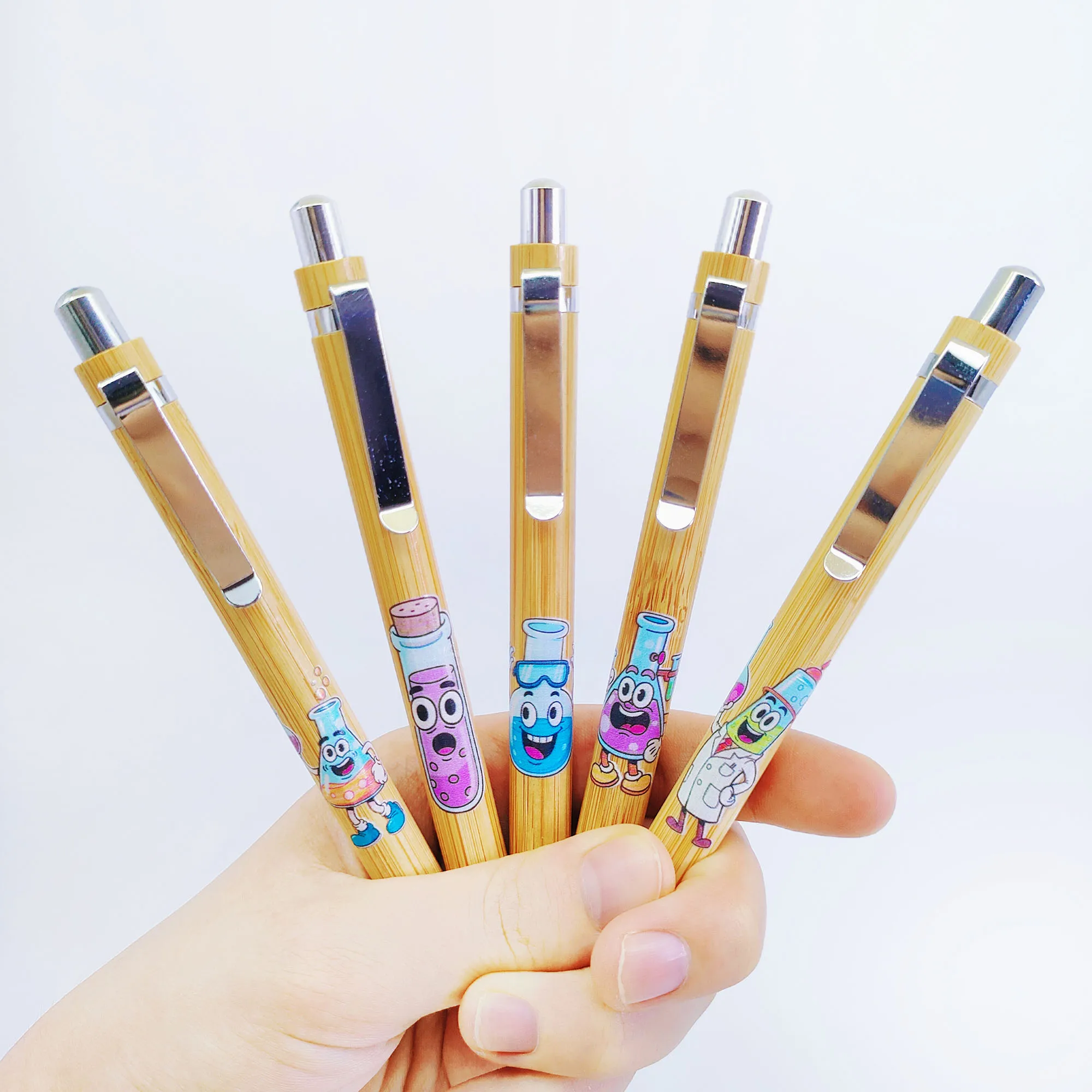 

10 шт./15 шт., химическая экспериментальная бутылка с реагентом, тематическая шариковая ручка, подходит для письма в студенческих офисах.