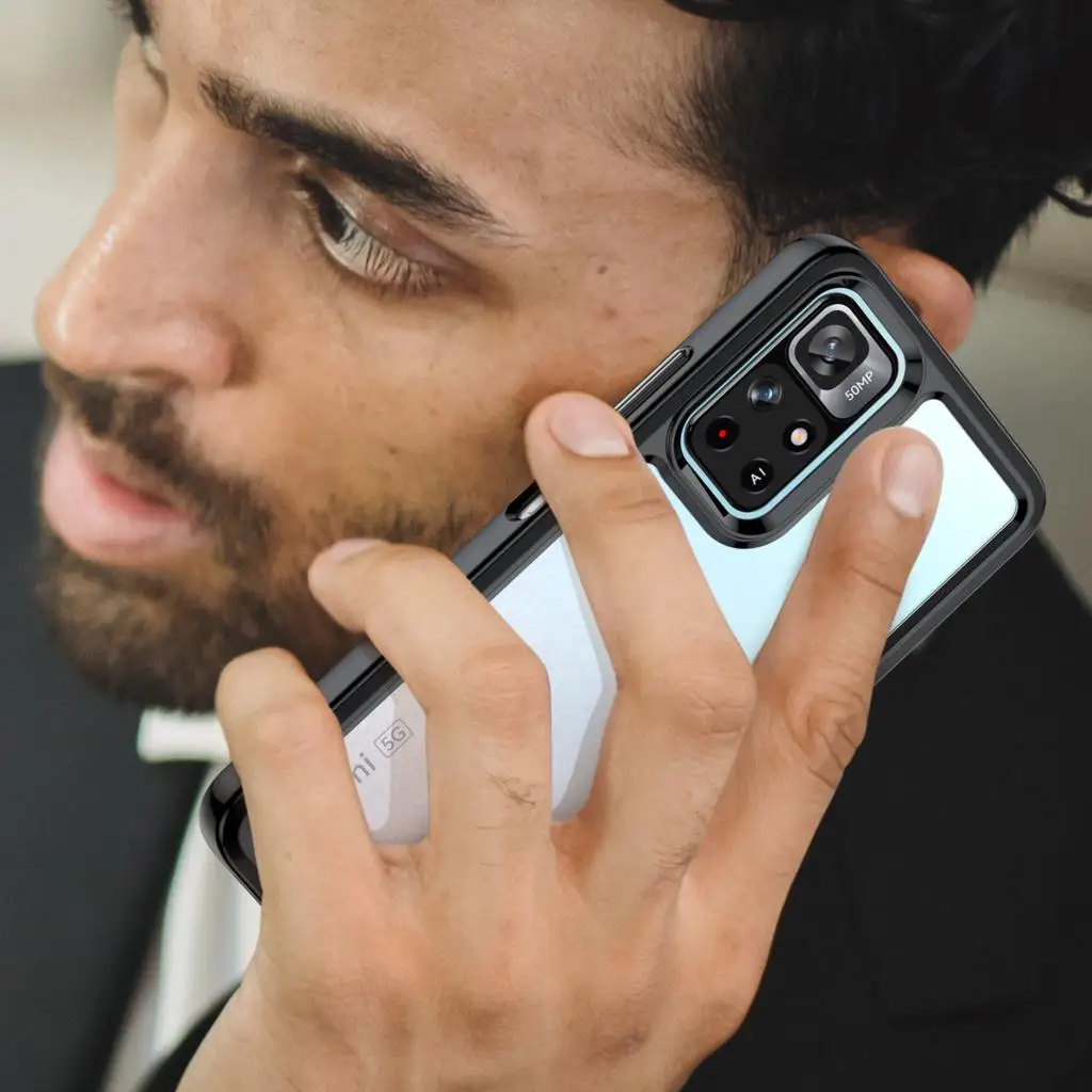 حافظة أكريليك لهاتف Redmi Note 11T 5G 11 pro 11E 11R 11s 11 se غلاف محمول شفاف مقاوم للصدمات لهاتف redmi note 11t 11e 11 pro 5g