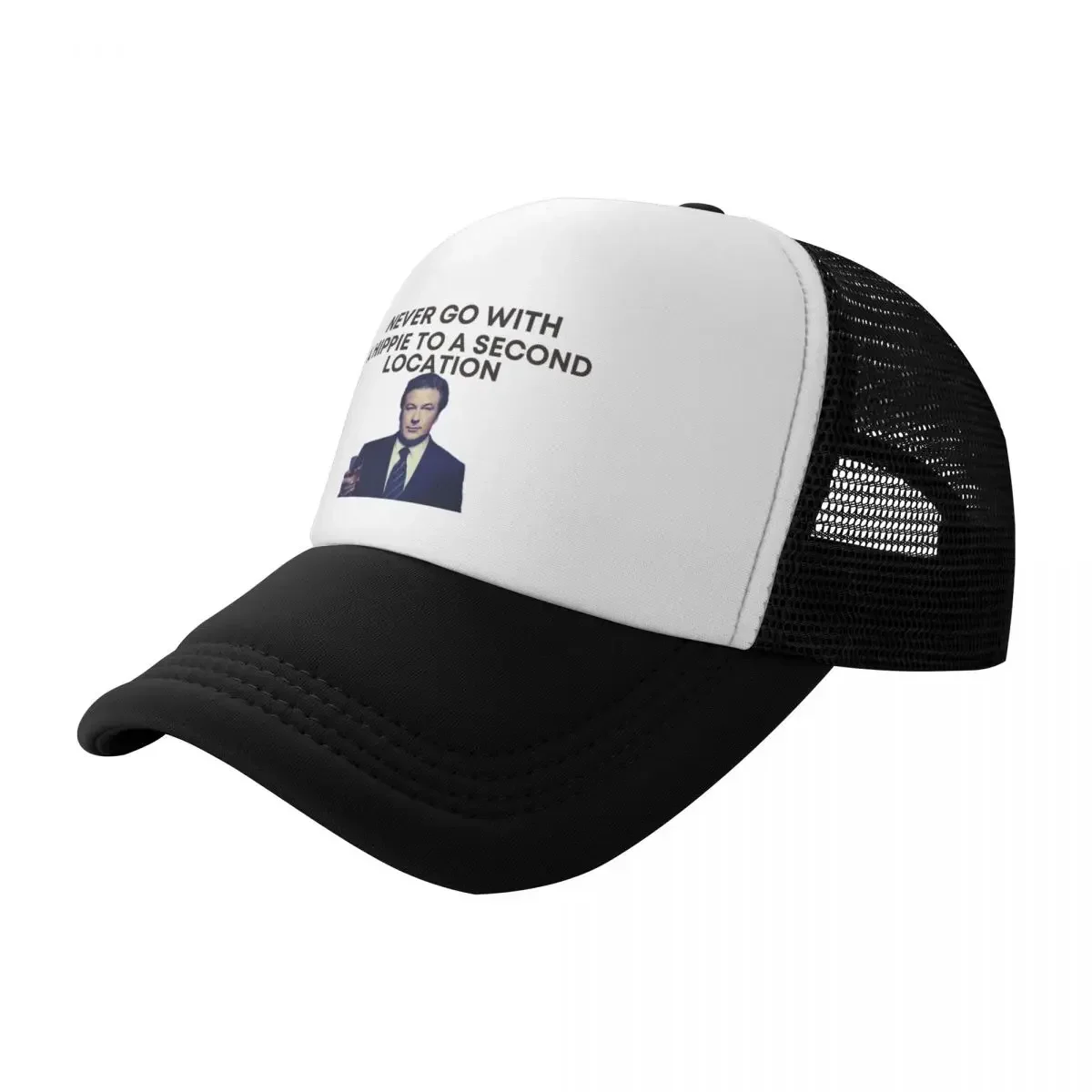 30 Rock - Jack Donaghy: Never go with a hippie to a second location Baseball Cap Hip Hop Visor For Girls Men's