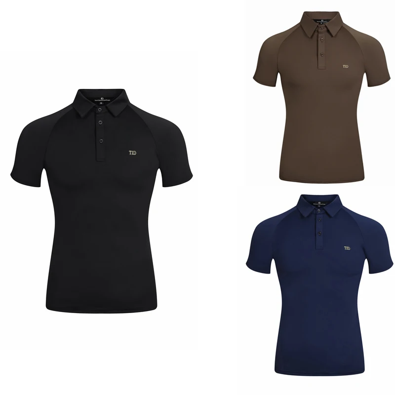 3 Colors Adults Latin Ballroom Dance Tops Male Samba Modern Dancing Top Men'S Latin Dance Polo Shirt Training Clothes SL16341