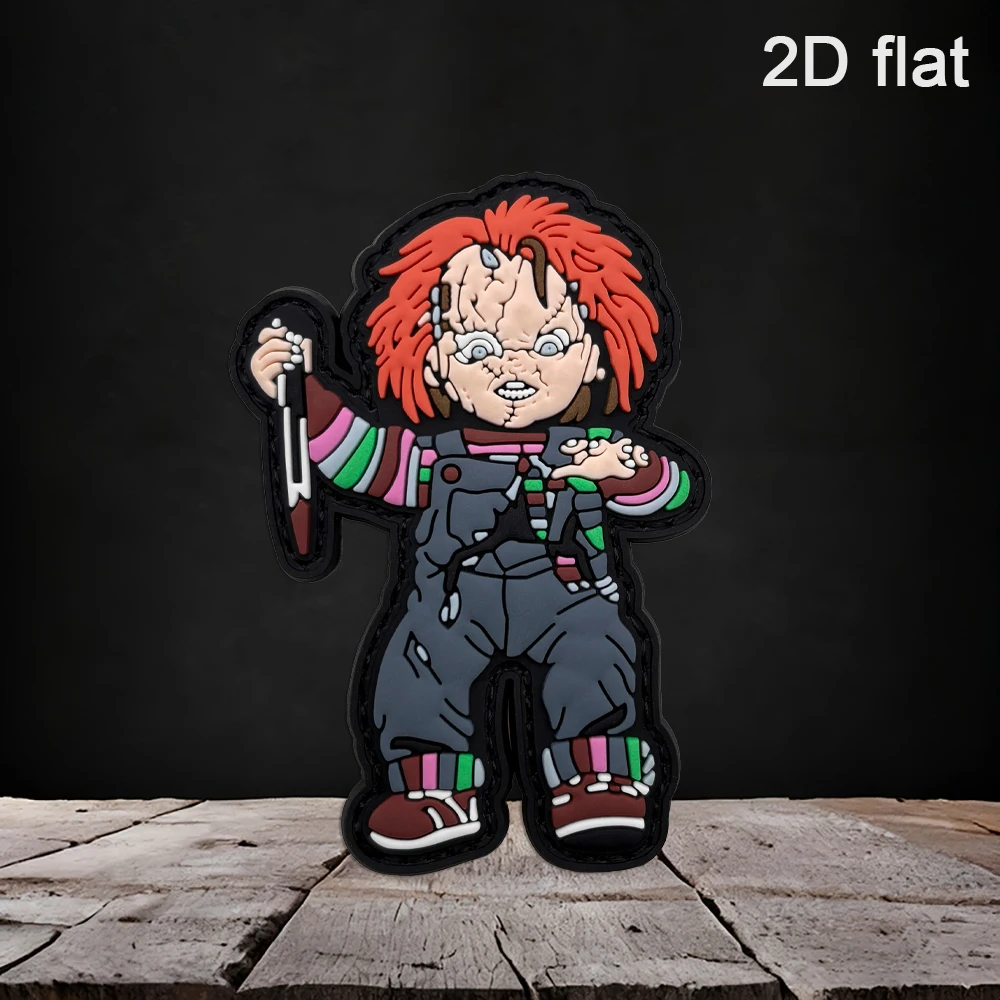 Specifications Available: 1Pc/2Pcs/3Pcs 2D Retro Film and Television Cartoon Characters Pvc Rubber Glow-In-The-Dark Velcro Patches with Backing, Featuring 3D Embossed Details That Illuminate at Night, Bright Colors, Waterproof, Wear-Resistant, Non-Fading, Suitable for Tactical Vests, Workwear Backpacks, Functional Vests, Film and Television Trendy Accessories, Personalized Decorative Patches