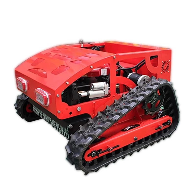 Electric lawn mower for mowing lawns and vegetation automatically with remote control