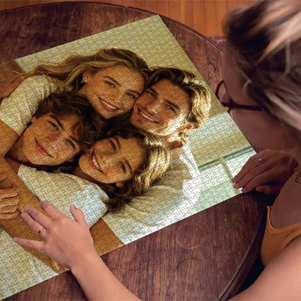 35/300/500/1020pcs Personalized Custom Photo Puzzle Couple Photos Couple Custom photo puzzle