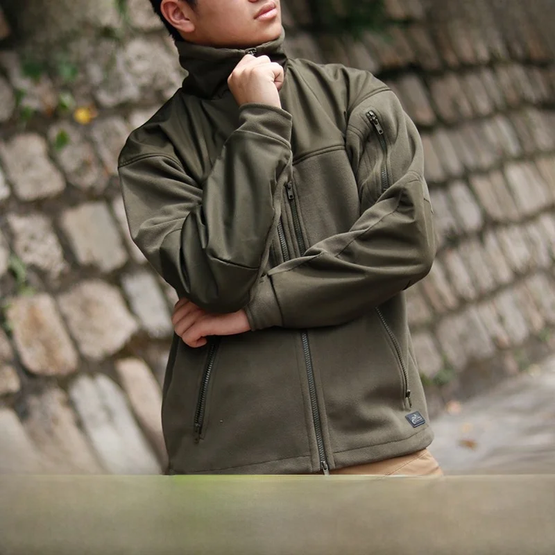 

Helikon Тактический джет Ветрозащитный открытый кардиган с воротником-стойкой Открытый кардиган на весну и осень Fce Мужской классический джет Теплый походный ко...