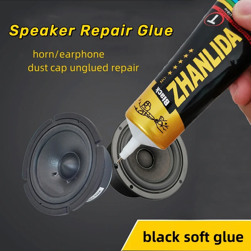 Black Super Glue 15/50/80ML Repair Speaker Horn High Strength Earphone Cell Phone Headset Adhesive With Precision Applicator Tip