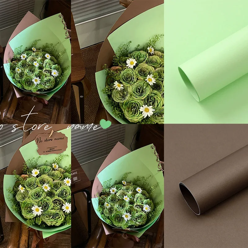

Solid Color High Specification Thick Styling Paper Cowhide Beauty Flower Bouquet Packaging Flower Packaging Cardboard 44X58cm