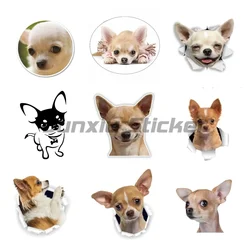 Personality PVC Decal Chihuahua Dog Pet Waterproof Car Sticker on Motorcycle Laptop Decorative