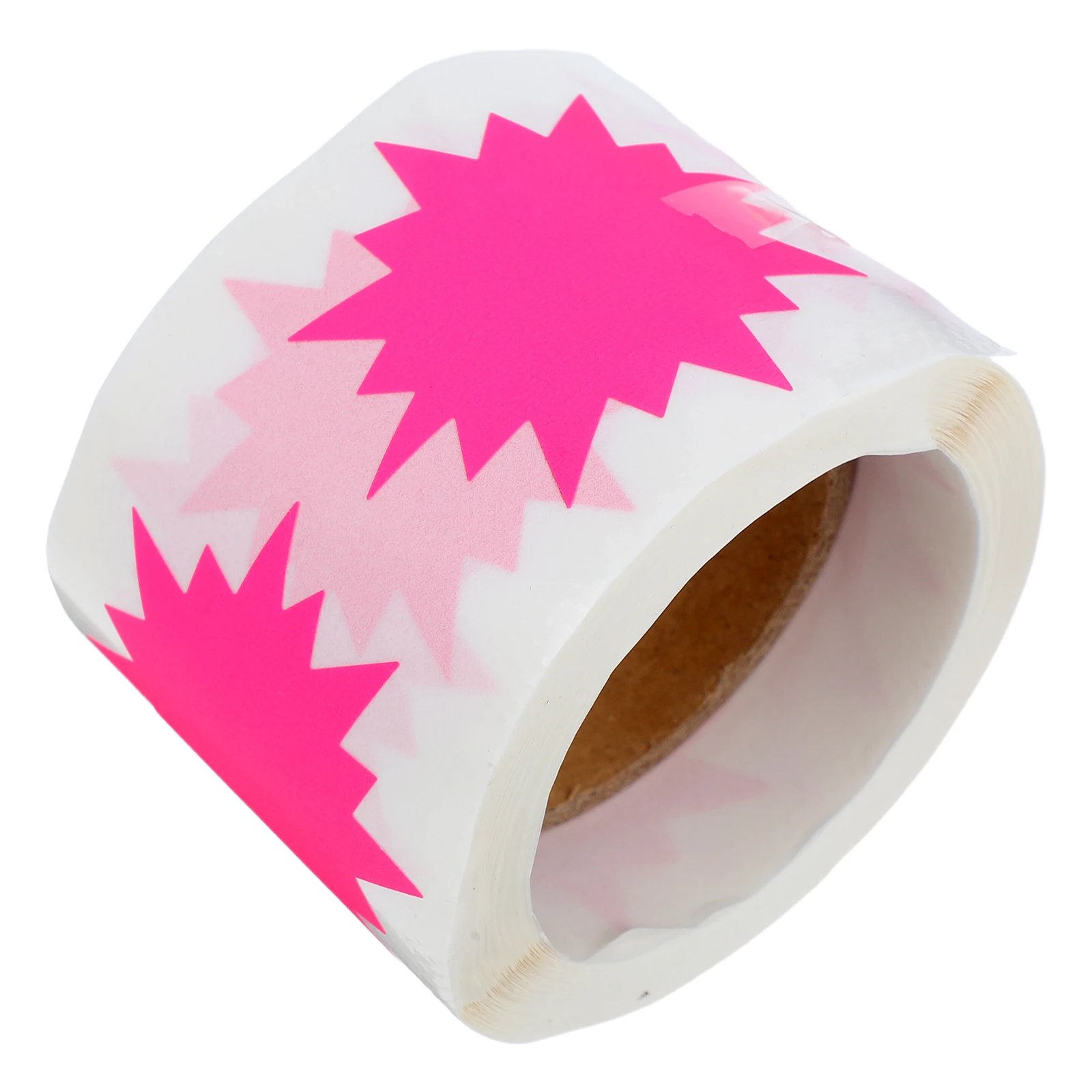 

Price Tag Stickers for Retail Store Rosy Self-adhesive Fluorescent Paper Marking Tags